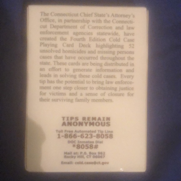 CT Cold Case 4th Edition Playing Cards - Picture 2 of 4